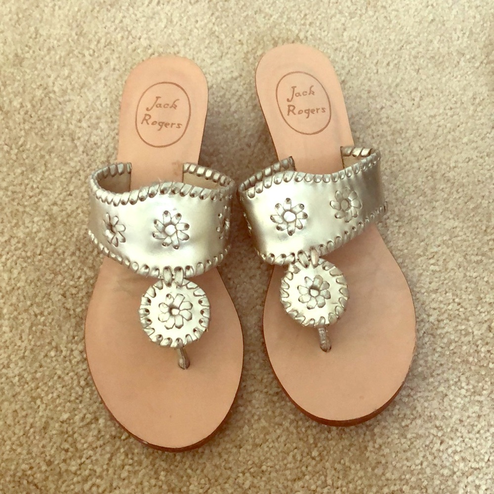 Platinum Jack Rogers wedge sandals
